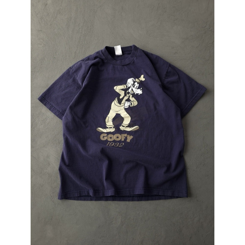 Vintage 2000s Disney Goofy 1932 2004 Navy Blue Crewneck T-shirt Men's XL